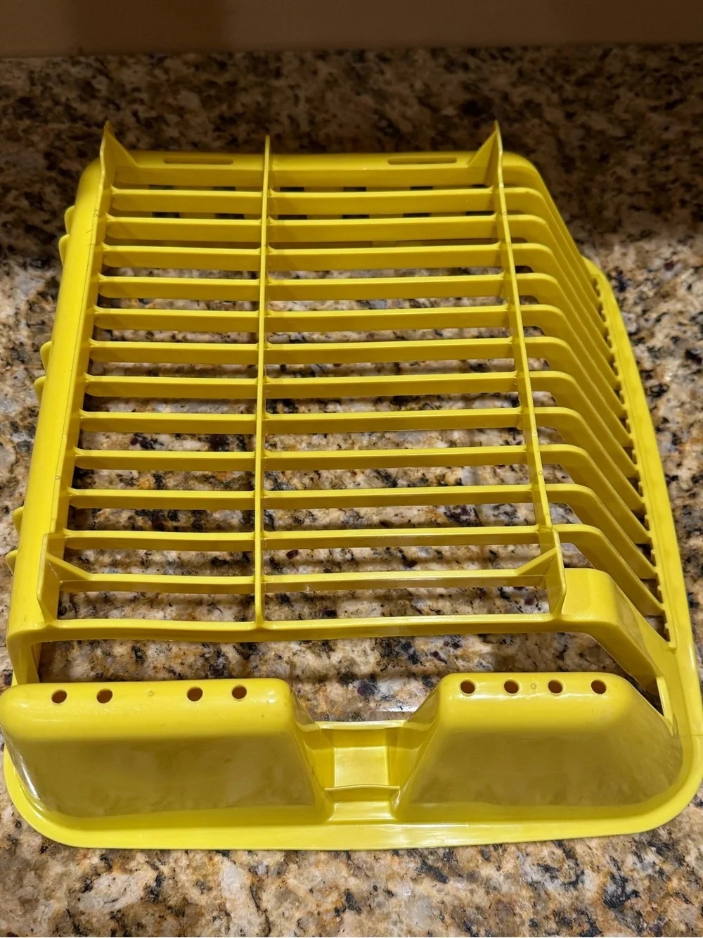 Vintage Rubbermaid Yellow Plastic Dish Drying Rack Retro